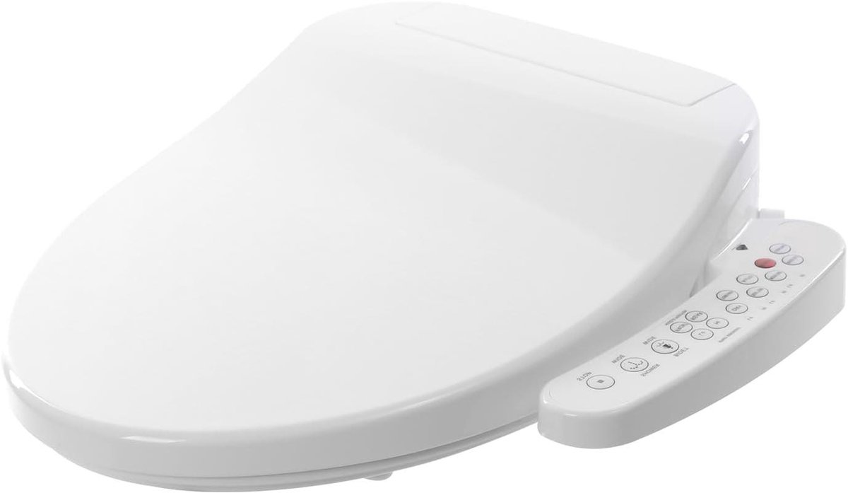 Slimme Toiletbril - Bidet WC - Persoonlijke Hygiëne - Verwarmd en Zelfreinigend - 51x39 cm - Wit