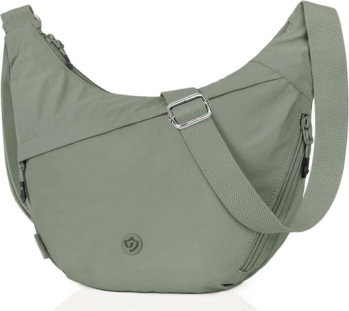 Women's Small Shoulder Bag, Half Moon Bag with Multiple Pockets, Lightweight Crossbody Bag with Adjustable Strap for - ShopVlot