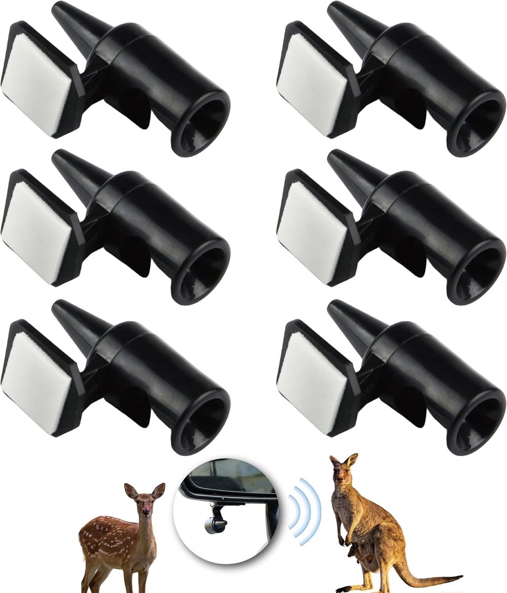 6 Stuks Ultrasoon Fluitje Tegen Wild - Effectief Waarschuwingsfluitje voor Auto en Dierenbescherming, Ultrasone Afweermiddel
