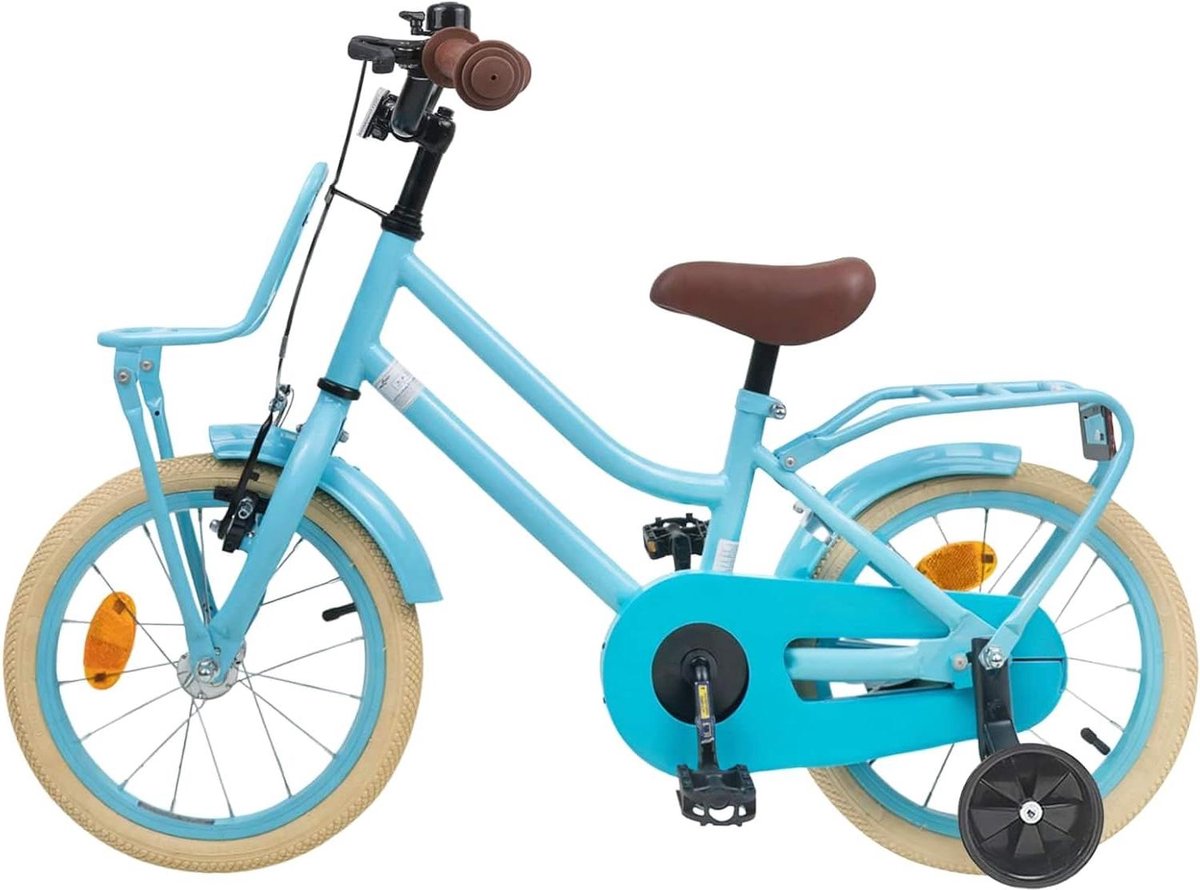 Kinderfiets sfiets sfiets Buiten Spelen Stevig Stalen Frame 16 Inch Lichtblauw