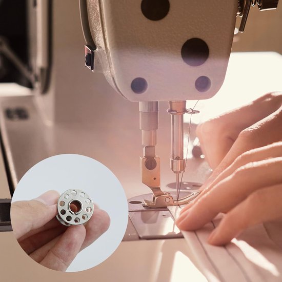 25 stuks spoelen naaimachine, spoelcapsule naaitoebehoren metaal onderdraadspoel naaimachine spoelen spoelbak voor ambachtelijke naaimachines — afbeelding 4