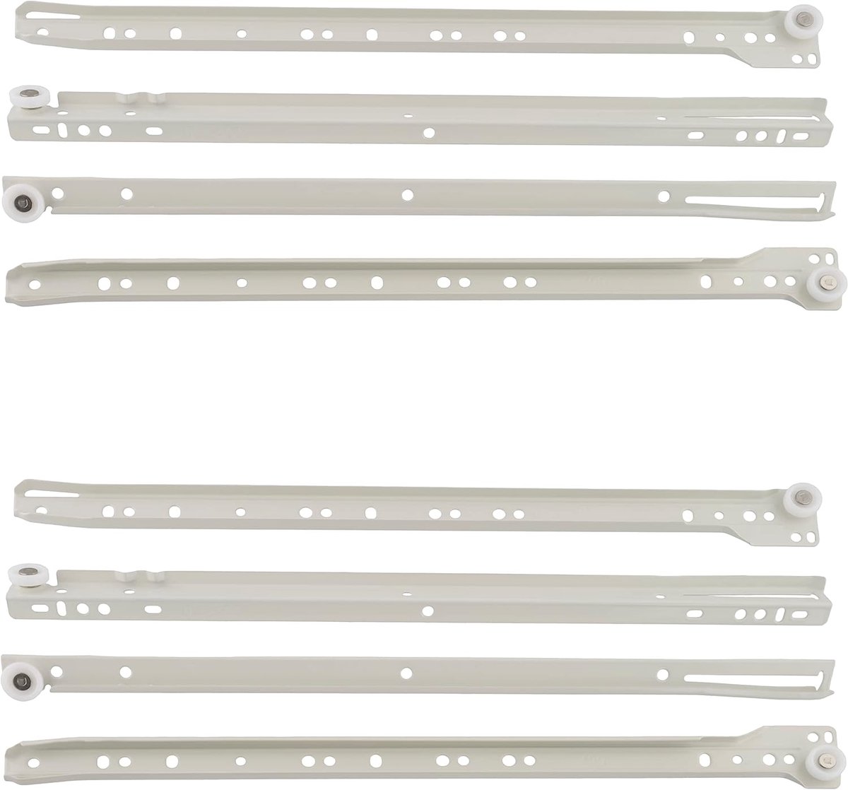 - C41022-2 Sets lopers/rolgeleiders 40 cm - voor 2 laden - maximale belasting 25 kg - geleiderail - staal - kast ladekast meubelmontage