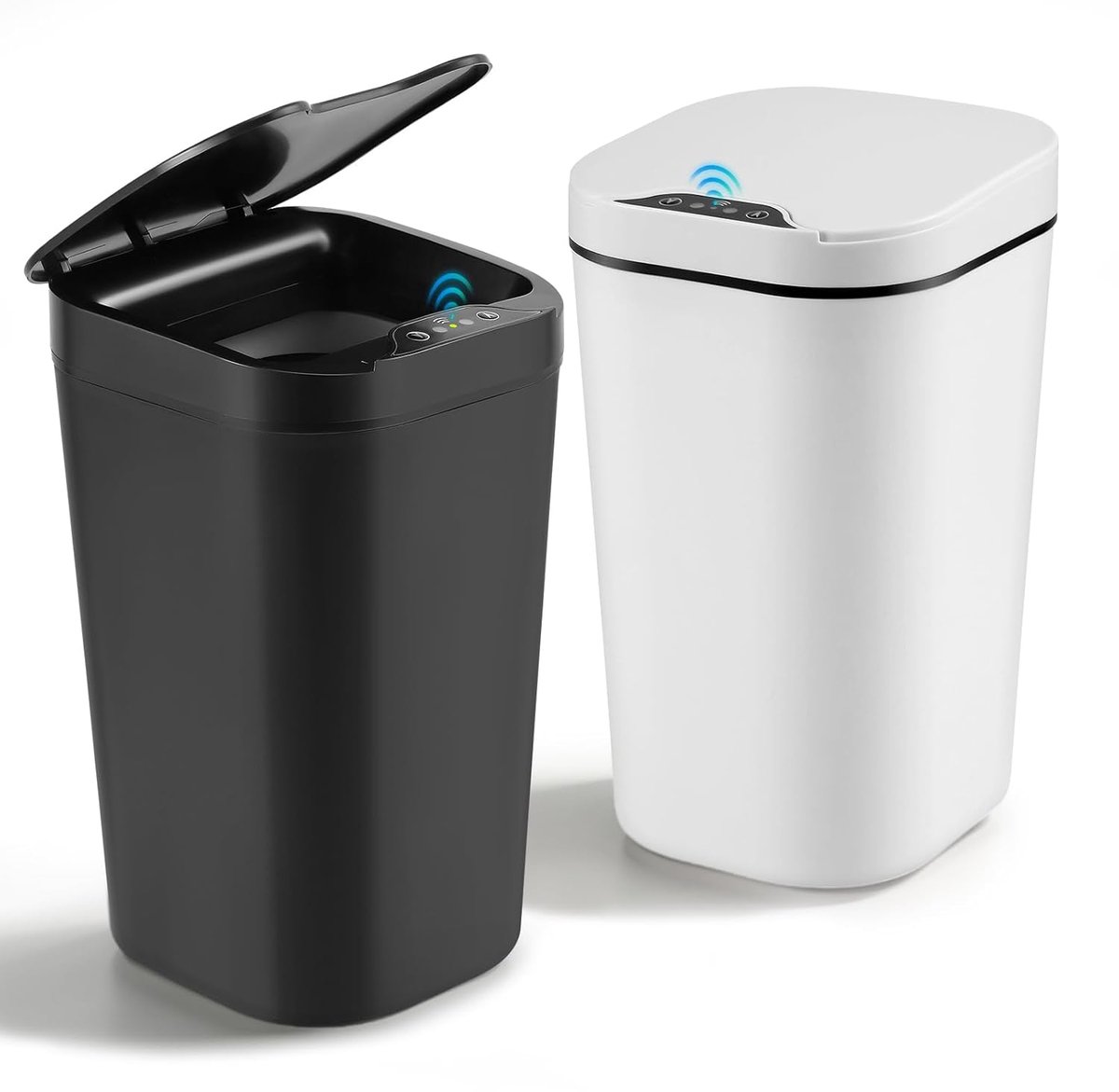 Vuilnisemmer met sensor, 12 liter, elektrische vuilnisemmer met deksel, intelligente bewegingssensor, waterdichte badkamer vuilnisemmer voor badkamer, kantoor, keuken, slaapkamer, verpakking