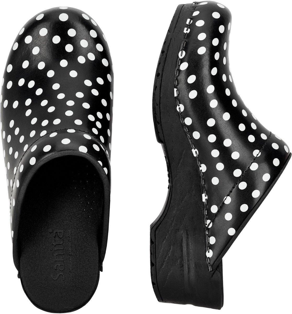 Sanita Dames Open Klomp Original-Fenja Open Black