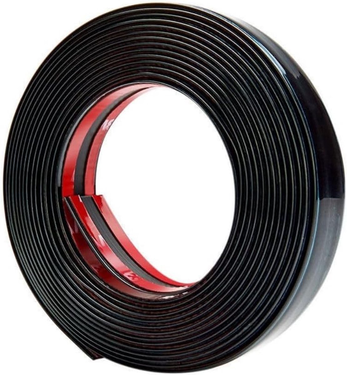 chroom sierlijst zelfklevend universeel chroomlijst PVC chroom bumper autovenster randbescherming chroomlijst auto trim strip bescherming autodecoratie auto accessoires, zwart, 6 mm x 3 m