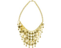 64476 - Ketting Belly-Dance, goud, mode-sieraden, ketting, buikdanseres, waarzegster, accessoire, kostuum, carnaval, themafeest