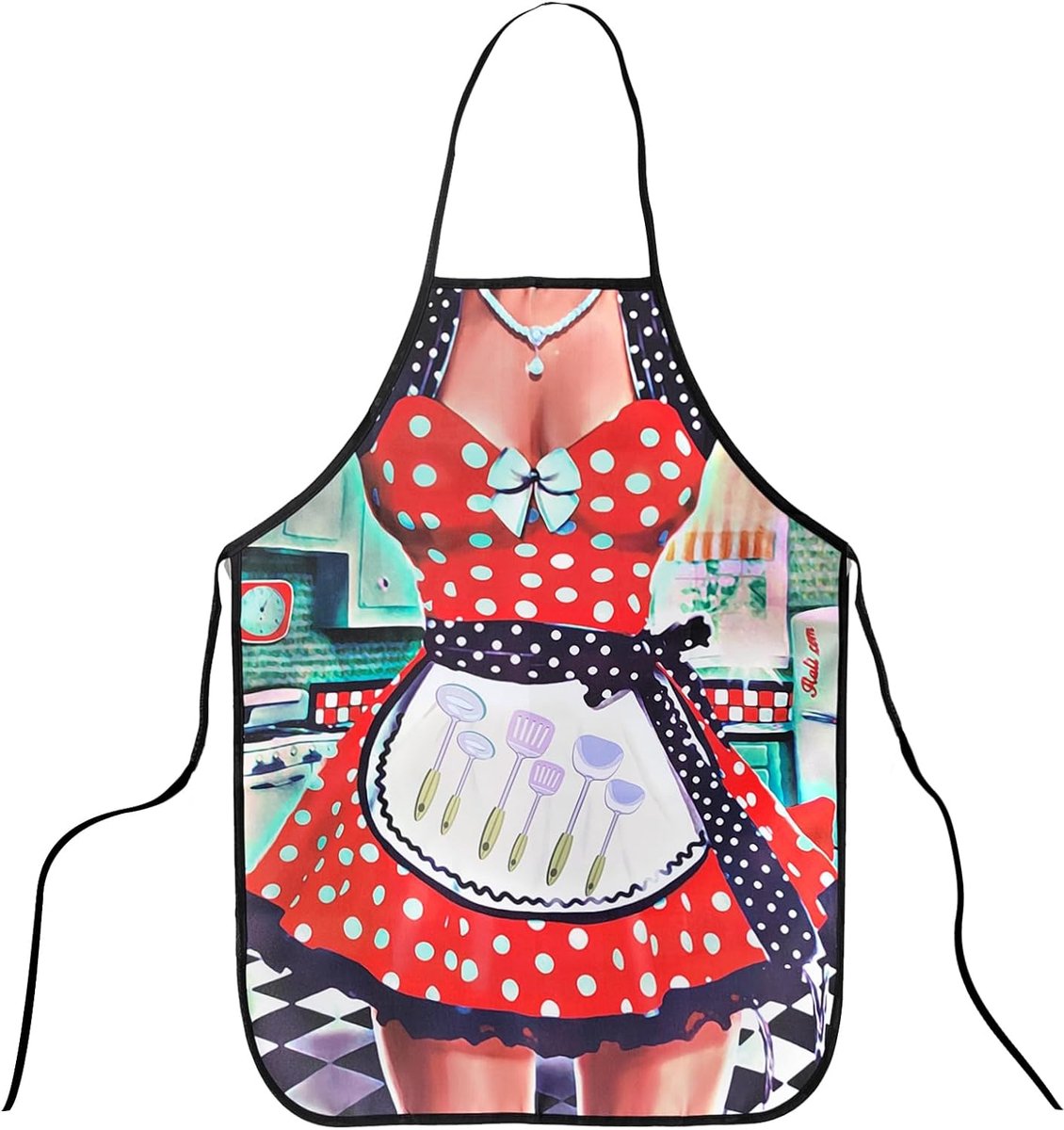 Keukenschort en Barbecueschort, Cadeau voor Dames, 80 cm x 60 cm