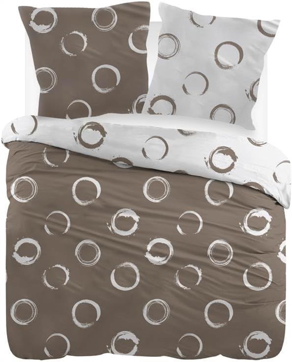 Dekbedovertrek - Lits-jumeaux - 240x200/220 cm + 1 kissenbezüge 65x65 cm - Taupe