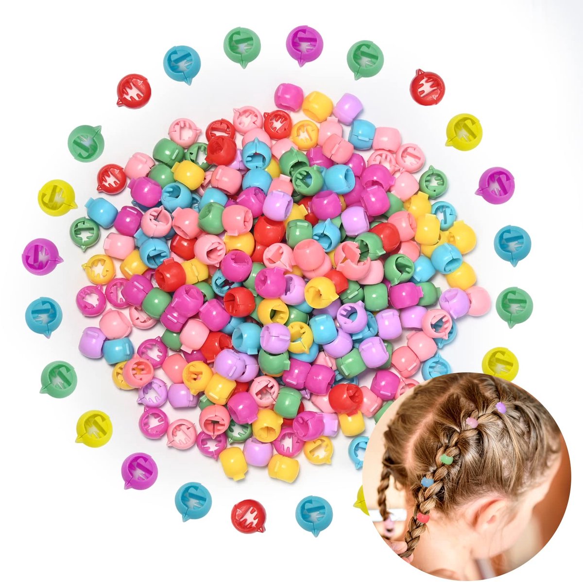 Haarklauw, kleurrijke mini-haarclips, parelclips, kleurrijke parels, haarspelden, antislip, zeer klein, kunststof parels, haarspelden voor baby's, vrouwen, willekeurige kle