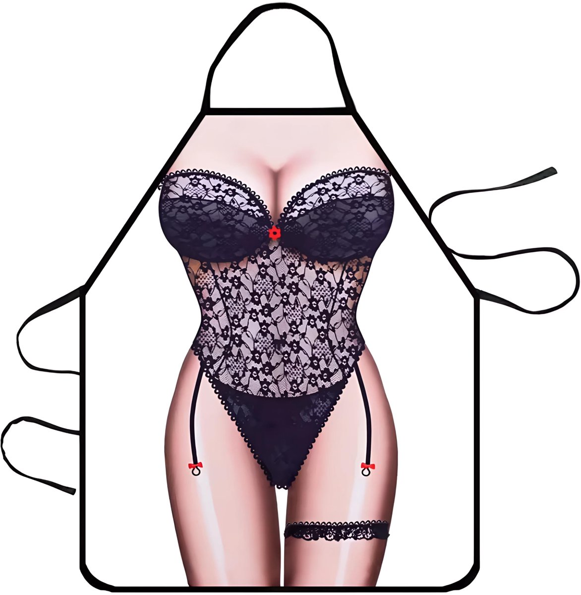 Girl kookschort met 3D-effect - waterafstotend 73x57 cm met nekband om te binden