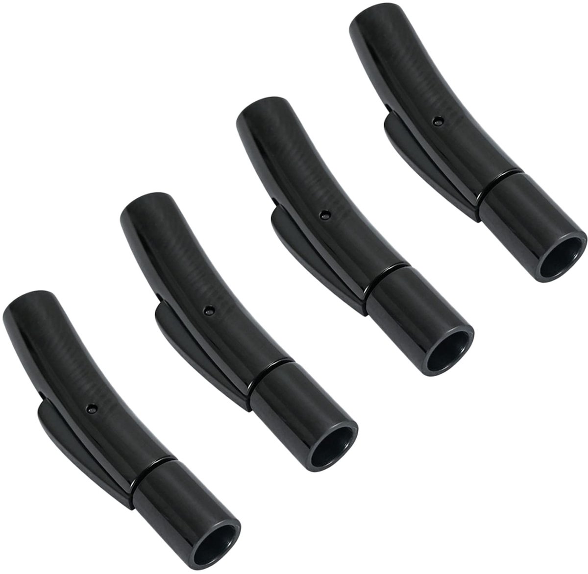 Kettingsluiting, 3 mm halskettingsluitingen voor dun leer, touw, halsketting, armband, productie-accessoires, zwart
