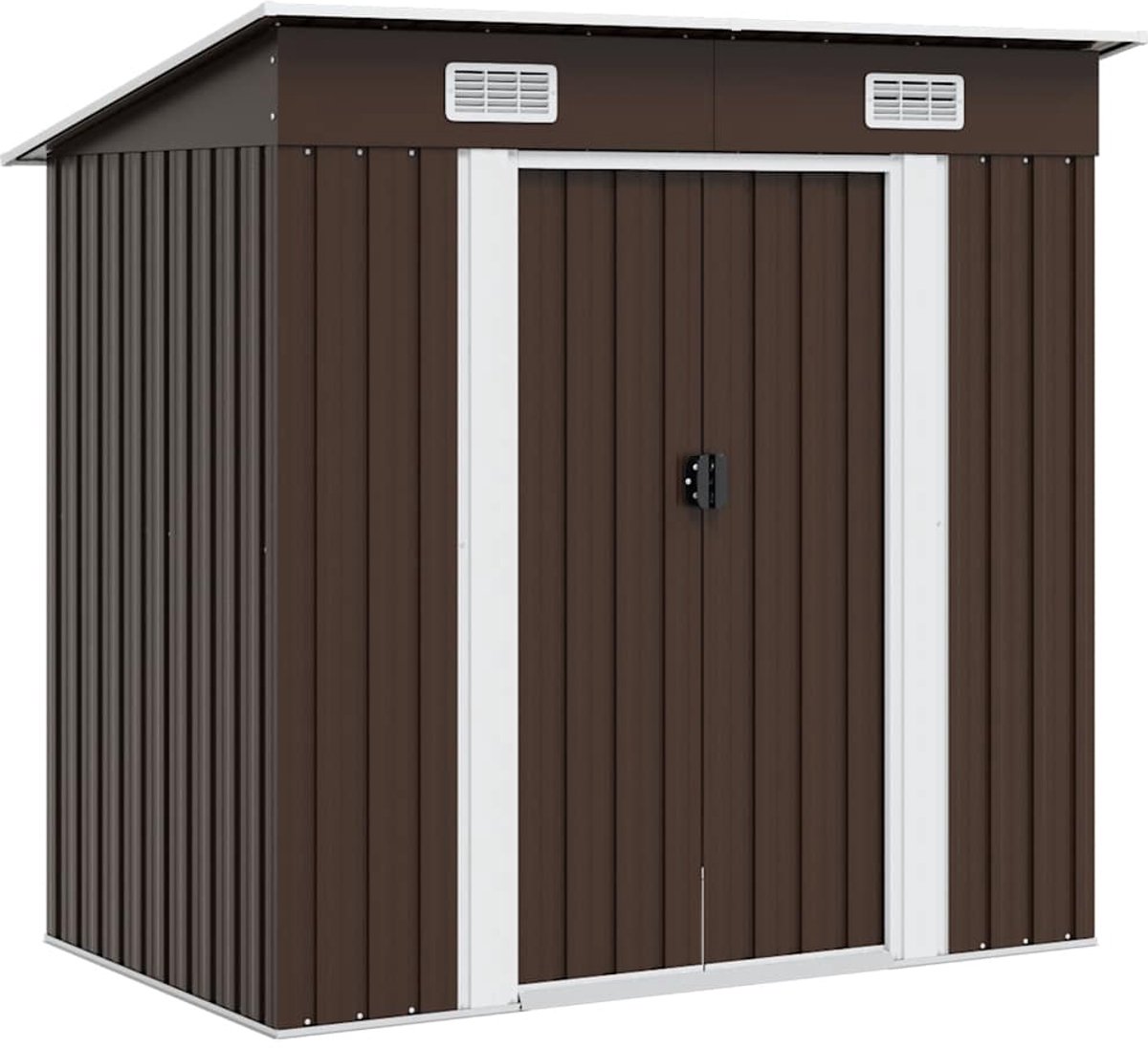 Tuinschuur - Fietsenhok - Stalling - Fietsberging - Huis - Overdekt - Fiets - bruin - Scooter - Fiets