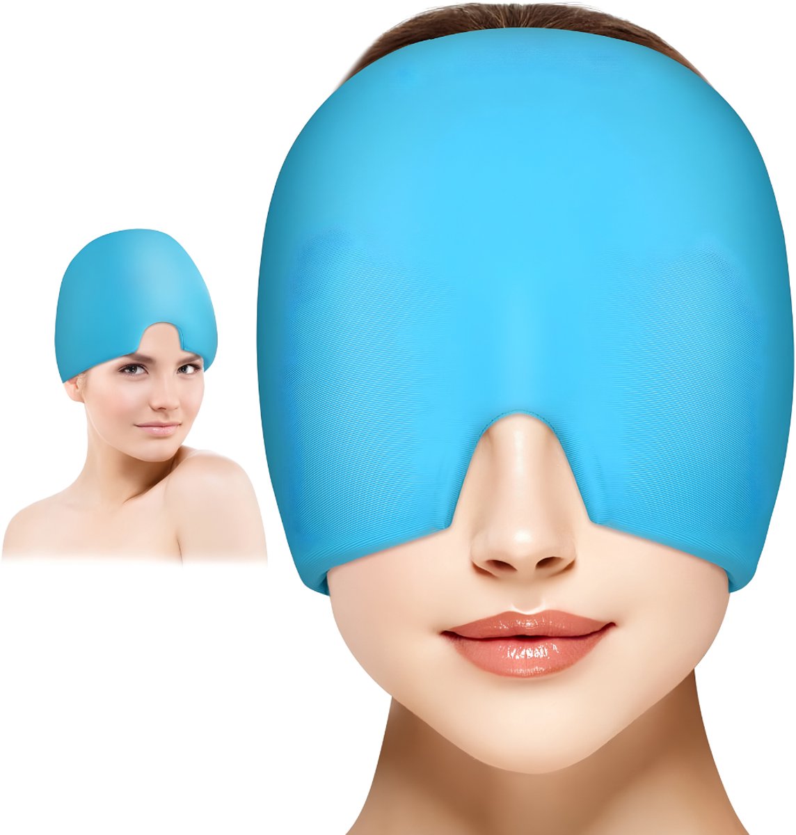 JCP® Migraine Masker - Migraine Muts - Hoofdpijn Masker - Blauw - 24cm x 18cm x 2cm