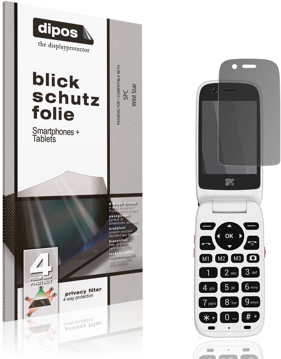 dipos – Matte Privacy Screenprotector geschikt voor SPC Wild Star | Anti-Spy Beschermfolie