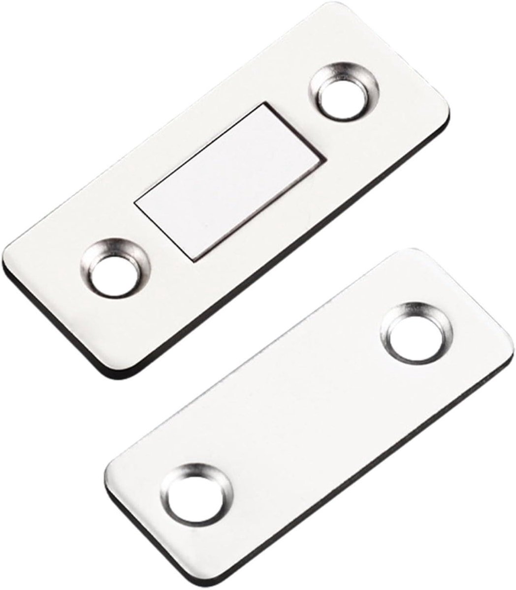Magnetische Kastvanger - Magneetsluiting Kastdeur - Meubels Sluiten - Ultradun Ontwerp - 4 mm dik - Zilver