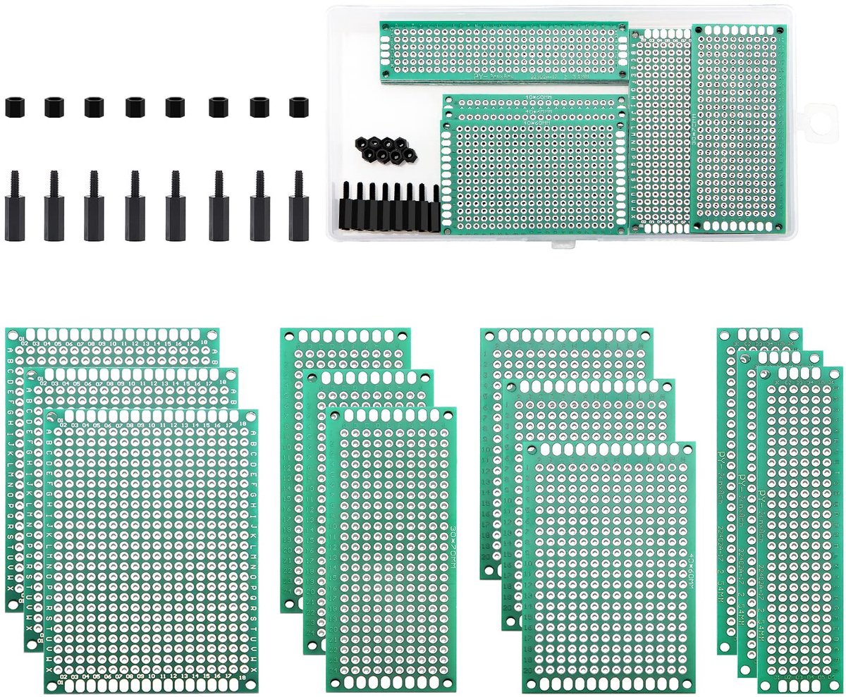 20 Stuks Printplaat Sets, 12 Stuks Dubbelzijdige Printplaat Prototype Printplaat, 8 Stuks Nylon Kolom