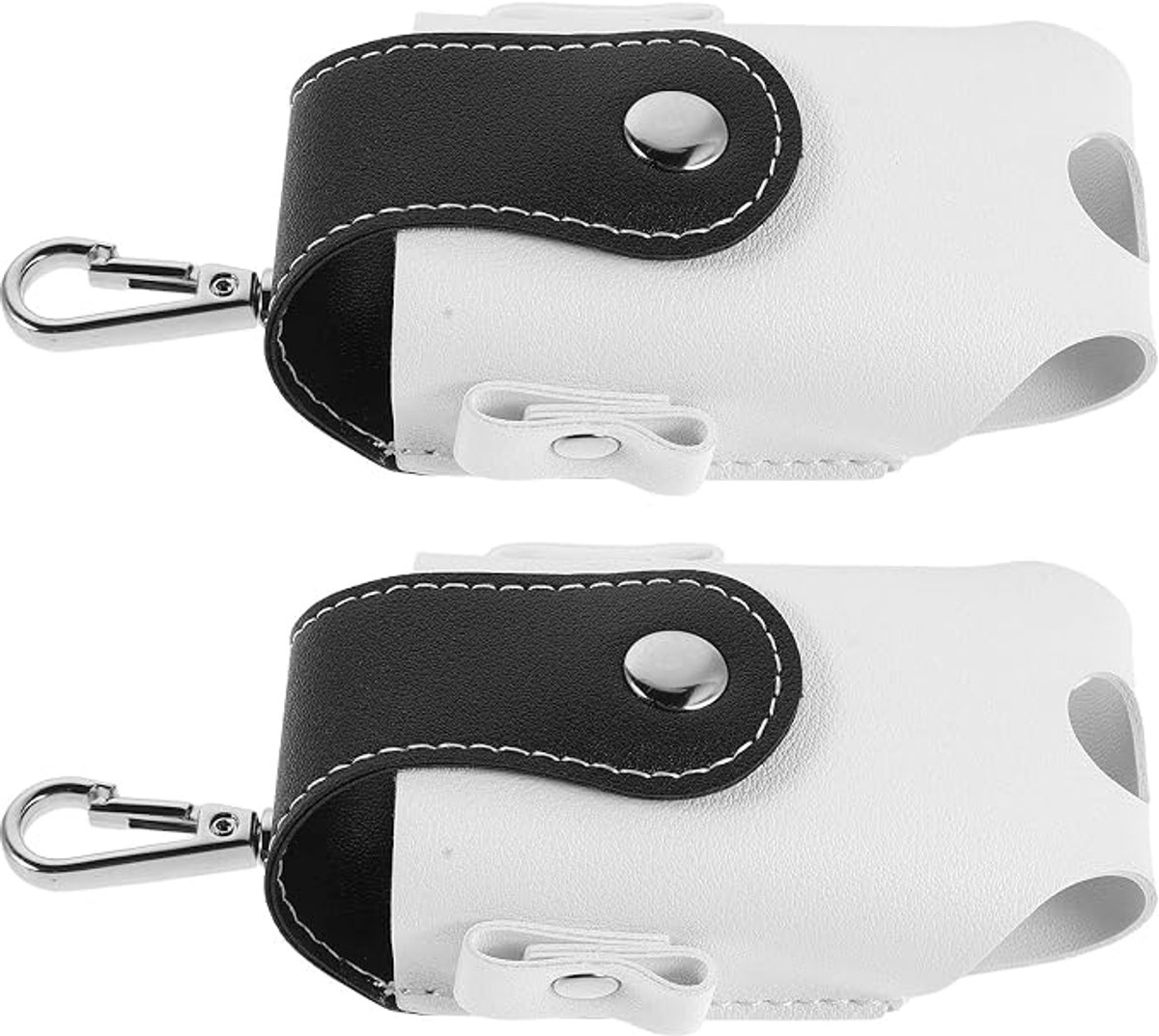 Draagbare heuptas voor golfballen, 2 stuks, gemaakt van PU met metalen sluiting. Lichtgewicht, handsfree en modieus voor sportactiviteiten en golf.