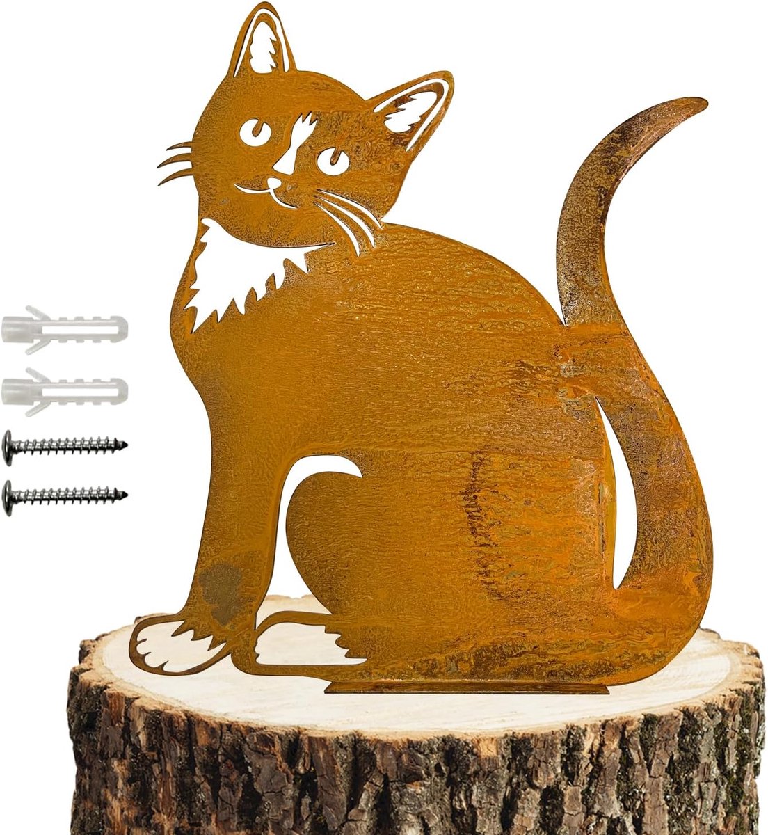 Kat Decoratie, Patina Metalen Kat Tuin Ornamenten Silhouet Simulatie Kat Beeldje Home Decor Rustieke Outdoor Patio Yard Decoratie Metalen Kat Standbeelden