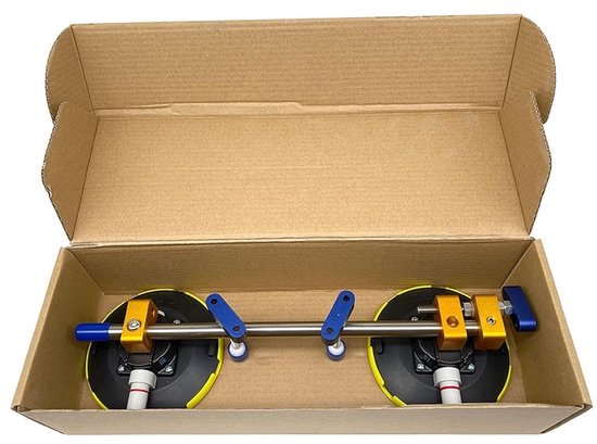 Steen Naad Setter - Nivelleringsgereedschap Verbinding - Naden Uitlijnen - Dubbele Zuignap Ratel - 2x 4.5 inch - Zwart — afbeelding 3