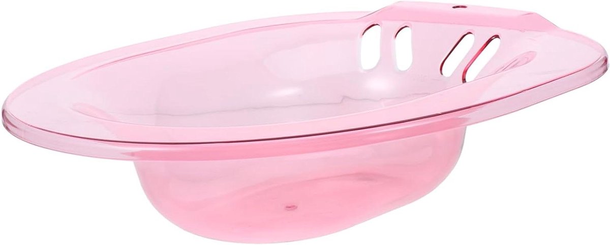 Zitbad met Overloopgat - Bidet Kom - Persoonlijke Hygiëne - Ergonomisch Ontwerp - 38 x 35 x 10 cm - Roze