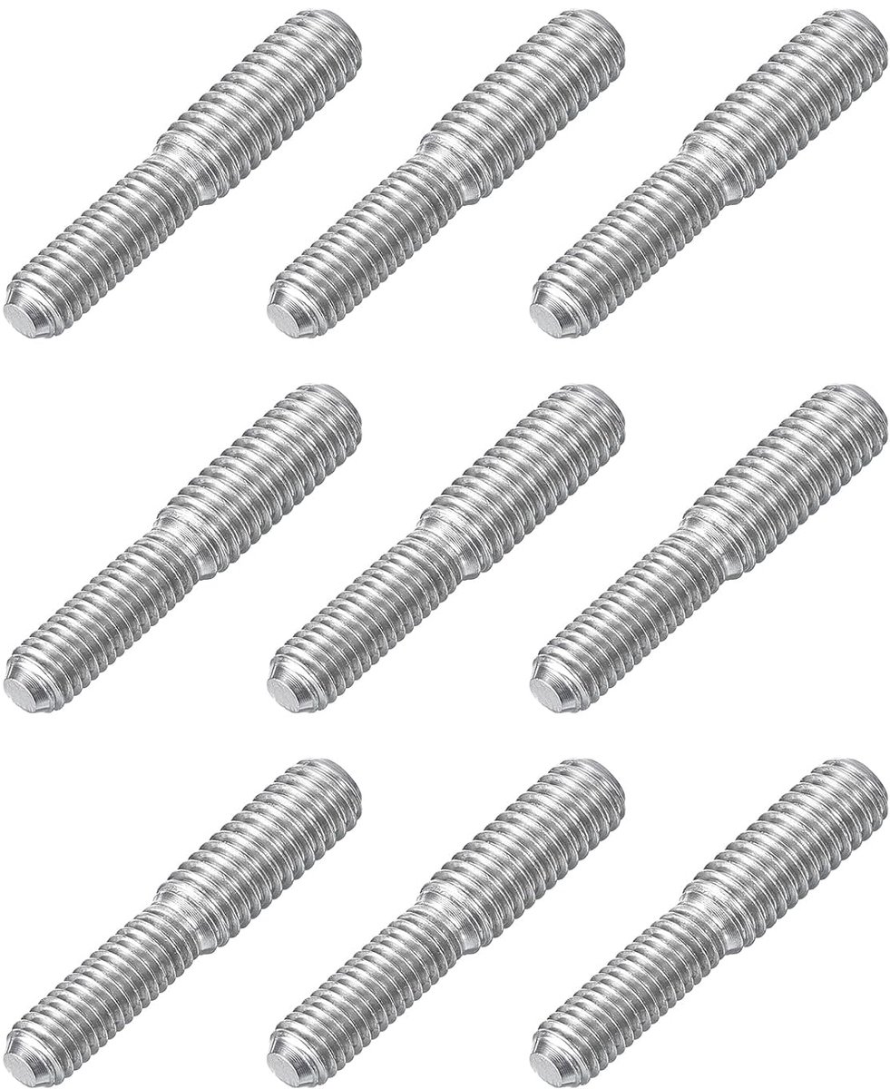 Dubbeleind-schroefbouten M5 x 15 mm op M6 x 15 mm, 9 stuks 304 roestvrij stalen schroefreduceringsadapter voor meubelmontage machines snelbevestiging