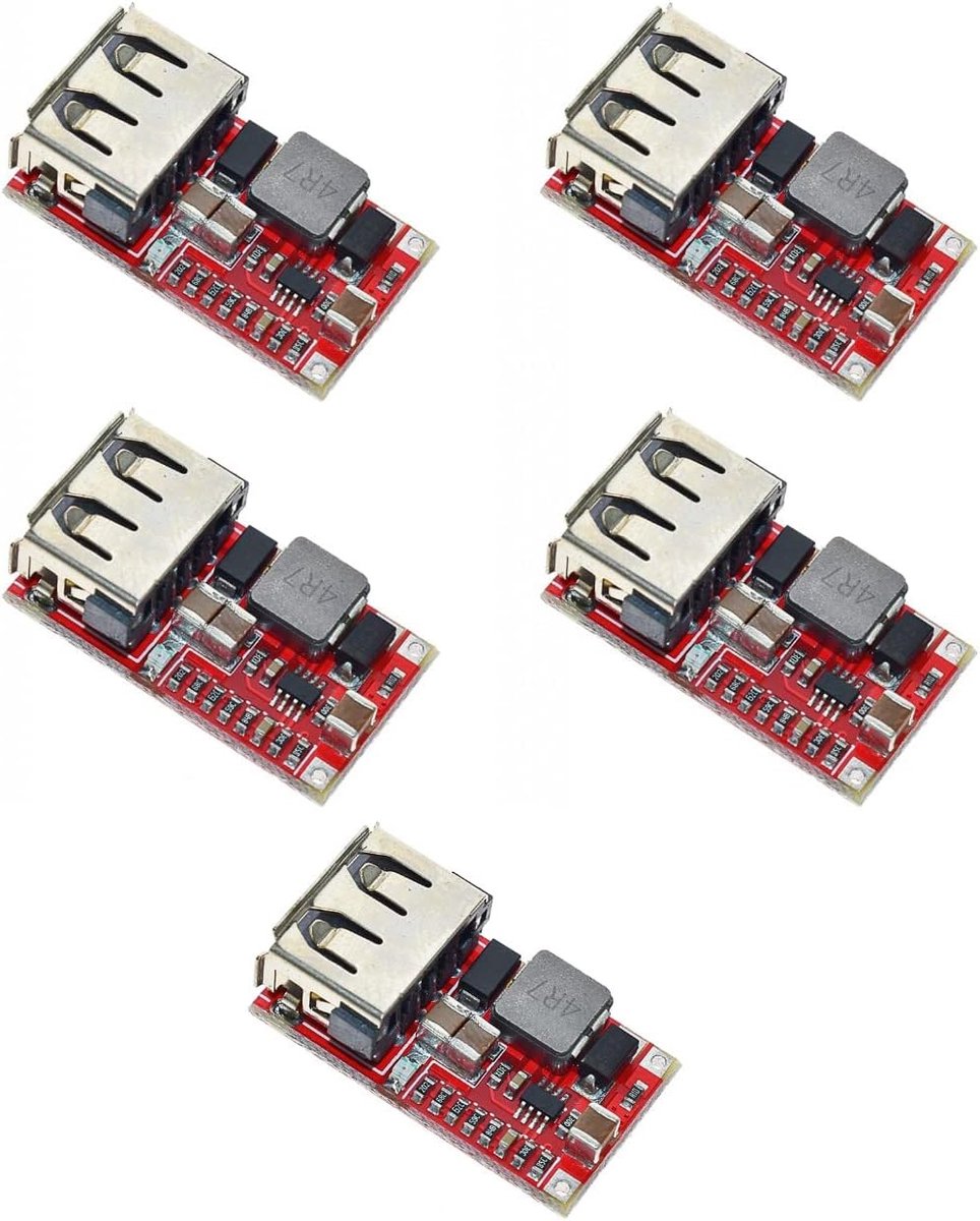5 Stuks 6-24V 24V 12V naar 5V 3A USB Step Down Module DC-DC Converter Buck Module, Efficiëntie 97,5% Auto USB Mobiele Telefoon Oplader DIY Module