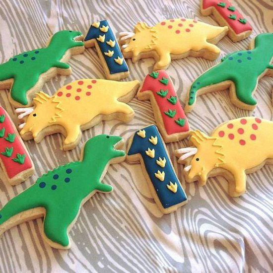 Cookie Cutters, 11 stuks Dino Cookie Cutters groot, dinosaurus-uitsteekvorm van roestvrij staal, DIY fondant koekjesuitstekers voor kinderen verjaardag dino-party decoratie — afbeelding 3
