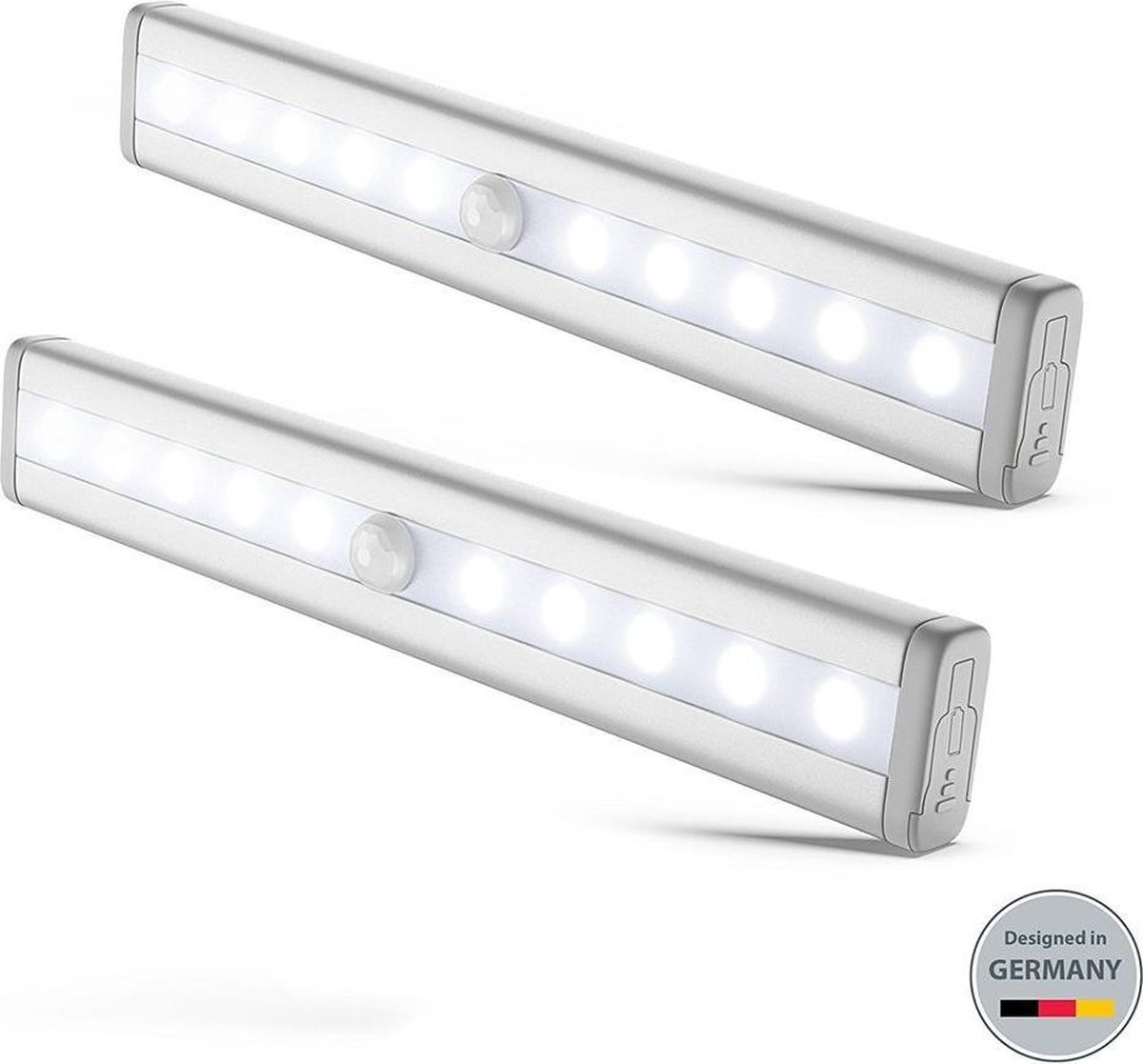 B.K.Licht LED kastverlichting 2delige set op batterij met bewegingssensor