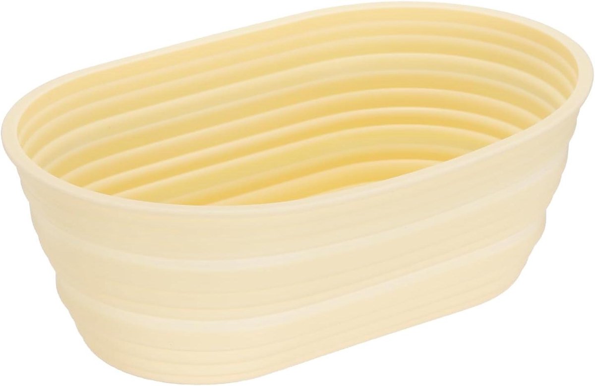 Gaarmand Brood - Rijsmand Siliconen - Broodbakken Thuis - Antiaanbaklaag - 29.5 cm Langwerpig - Lichtgeel
