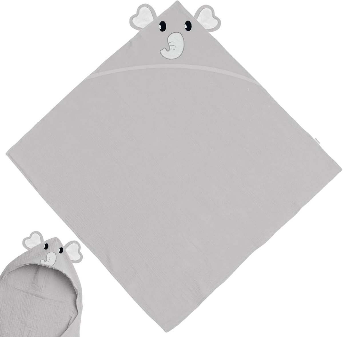 Zachte en absorberende babybadponcho met capuchon, huidvriendelijk en schattig, ideaal voor baby's en kinderen