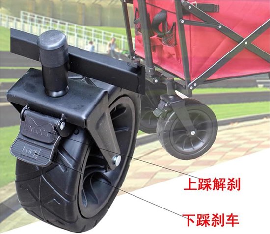 Bolderkar Opvouwbaar - Strandkar Transportwagen - Buitenactiviteiten - Afneembare Luifel - 100 x 47 cm - Groen van Bolderkar Opvouwbaar — afbeelding 2