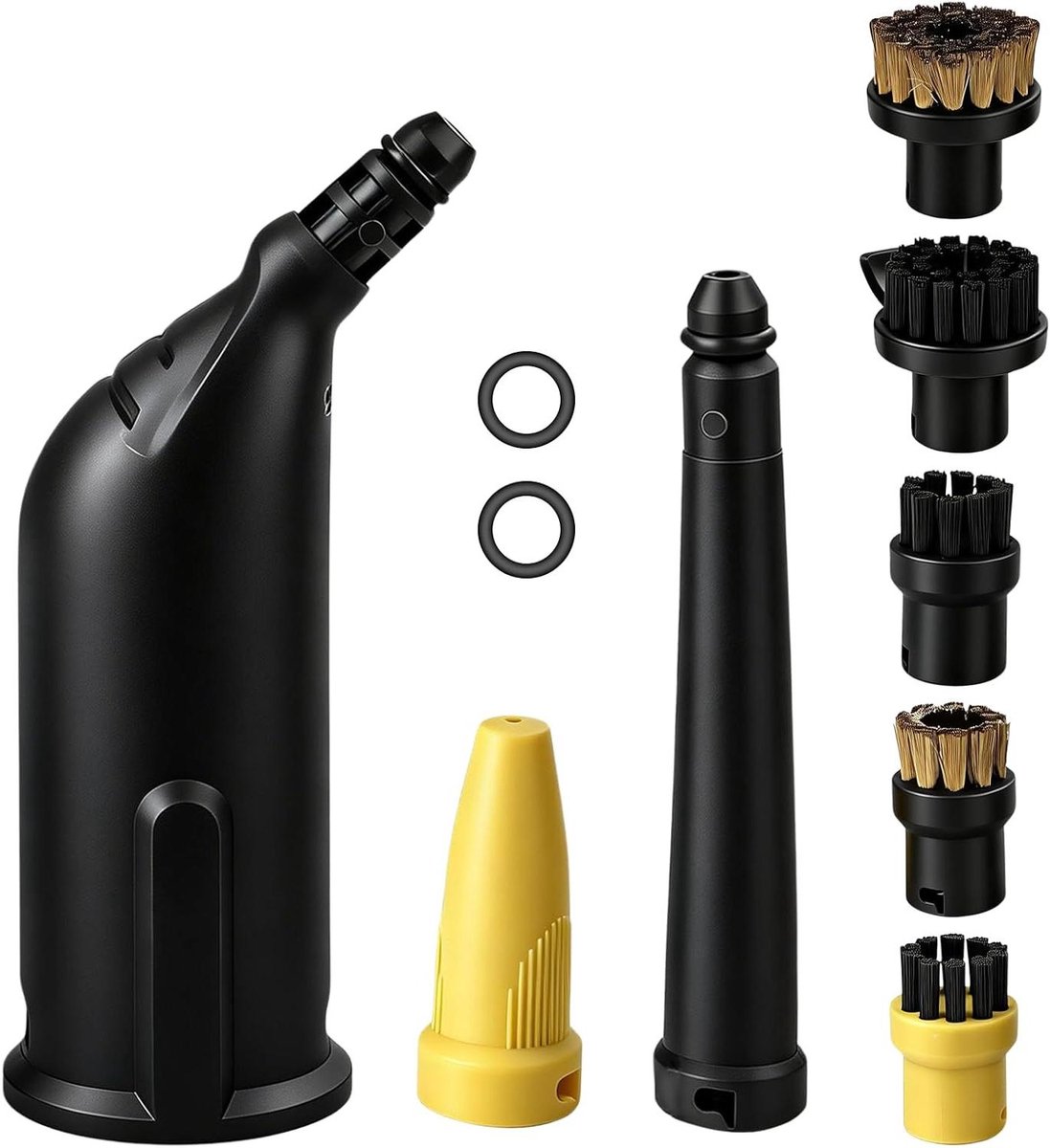 Stoomreiniger Accessoires - Reinigingsset Mondstukken - Grondig Reinigen - 10 Delige Set - Voor SC Modellen - Zwart
