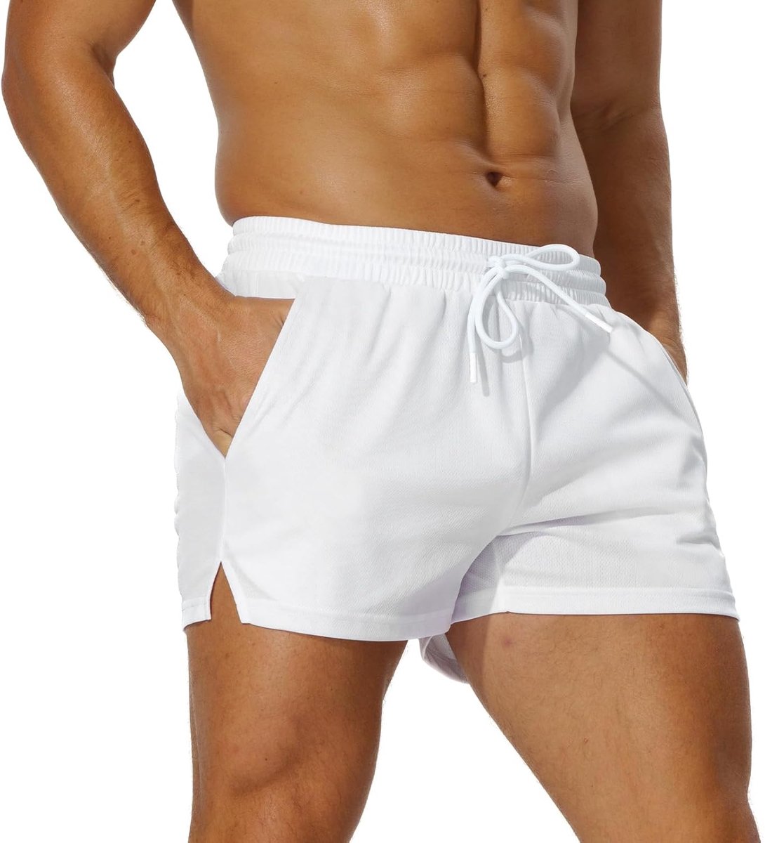 Shorts Mannen 3 Inch Sport Shorts Voor Mannen Ademend Mesh Atletische Workout Training Fitness Running Shorts