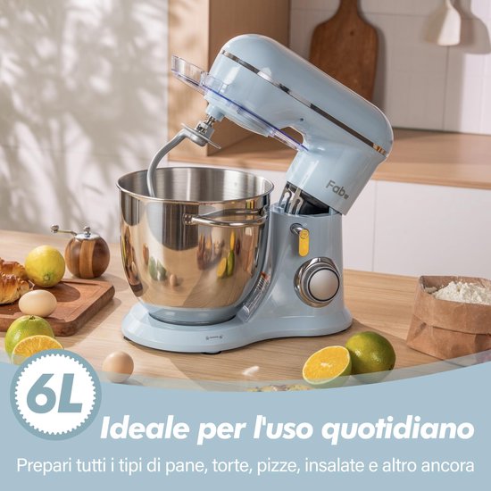 Keukenmachine - Deegmixer - Thuis Bakken - 10 Snelheden - 6 Liter Kom - Blauw — afbeelding 4