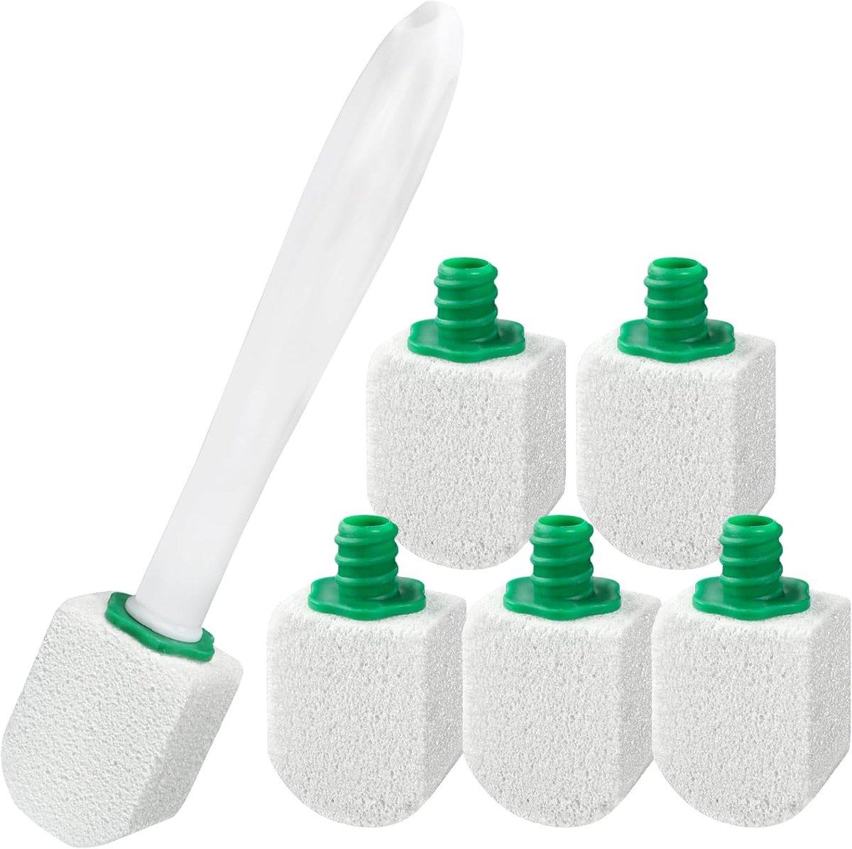 Puimsteen Reinigingsstenen met Handgreep, WC-schaalreiniger Vlekken, Toiletsteen voor Effectieve Reiniging, voor keuken, bad, zwembad, huishoudelijke, reiniging(Wit, 6 stuks)