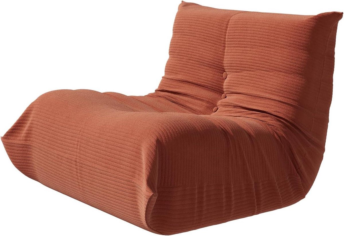Zitzak Fauteuil - Zitzakbank Stoel - Ontspannen Zitten - Ergonomisch Gevormd - XL - Oranje
