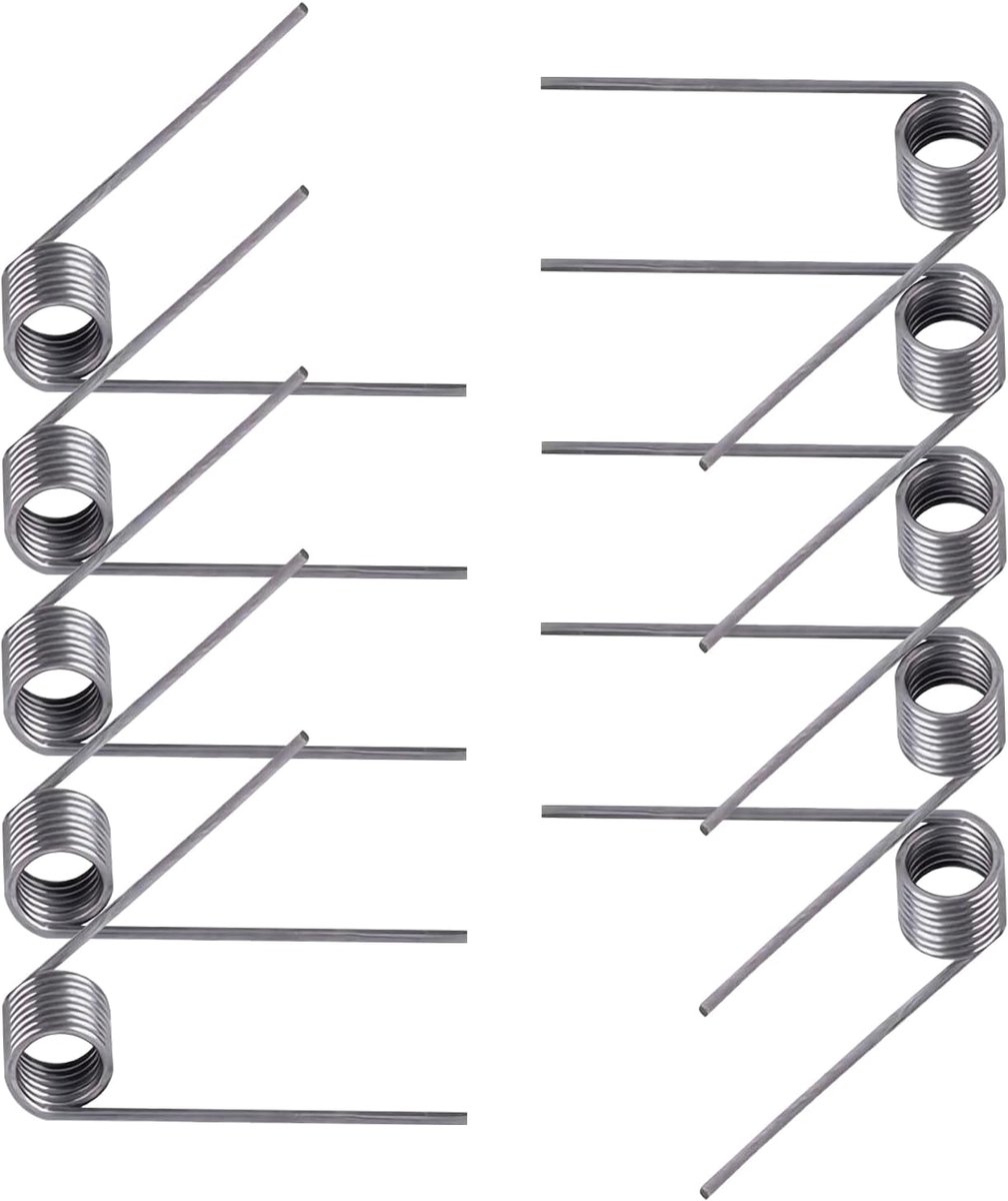 Torsieveren van Roestvrij Staal, V-vormige Mechanische Torsieveren, Roestvrijstalen, 0,5 mm Draaddiameter, Buitendiameter 5 mm, 9 Ronden, 60° Afbuigveer