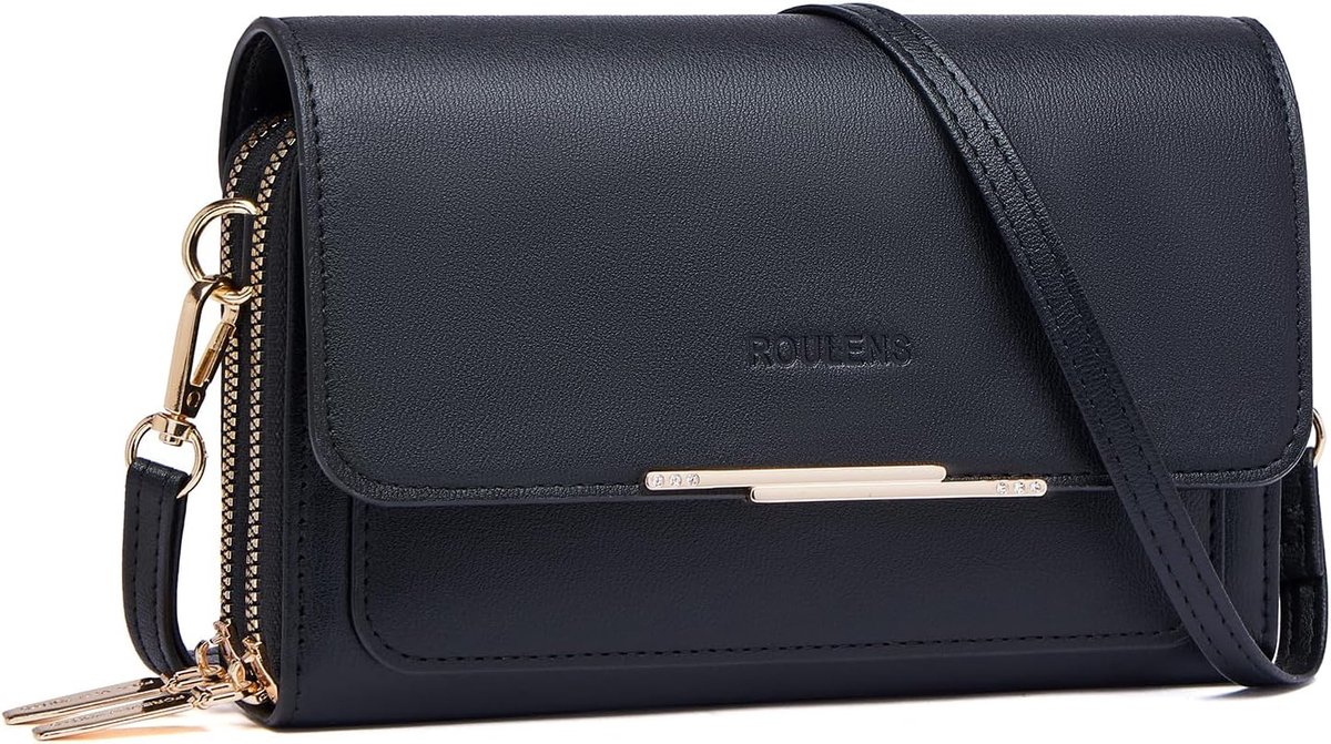 SnelShoppen - Kleine schoudertas voor mobiele telefoon, PU-leer crossbody schoudertas met kaartsleuf, verstelbare afneembare schouderriem voor feest,