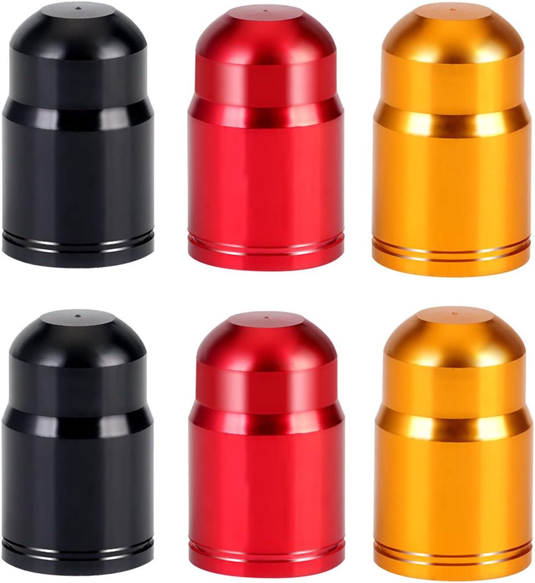 6-delige Set Ultralichte Aluminium Fietspompventiel Dopjes voor Fietsen (Schrader)