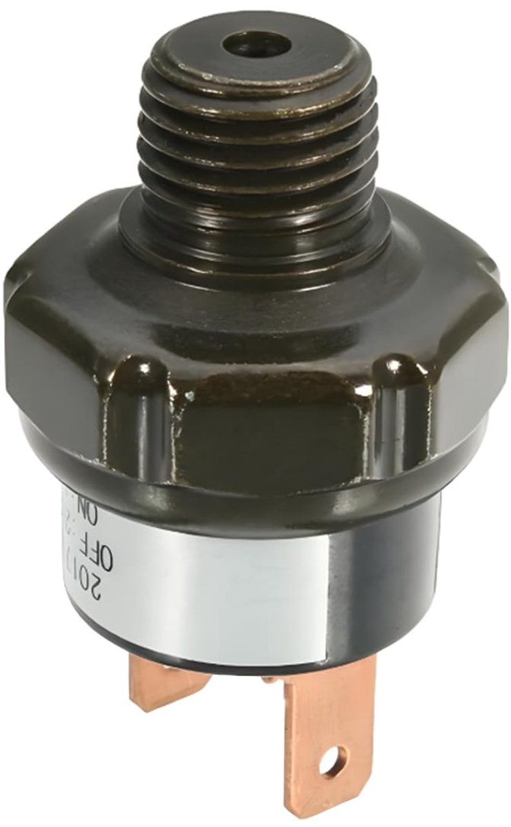 SnelShoppen - Automatische Druksensor voor Compressor 110-140 PSI - 1/4" NPT Luchtdrukregelaar - Stalen Drukschakelaar voor 12V, 24V, 110V en 220V Com