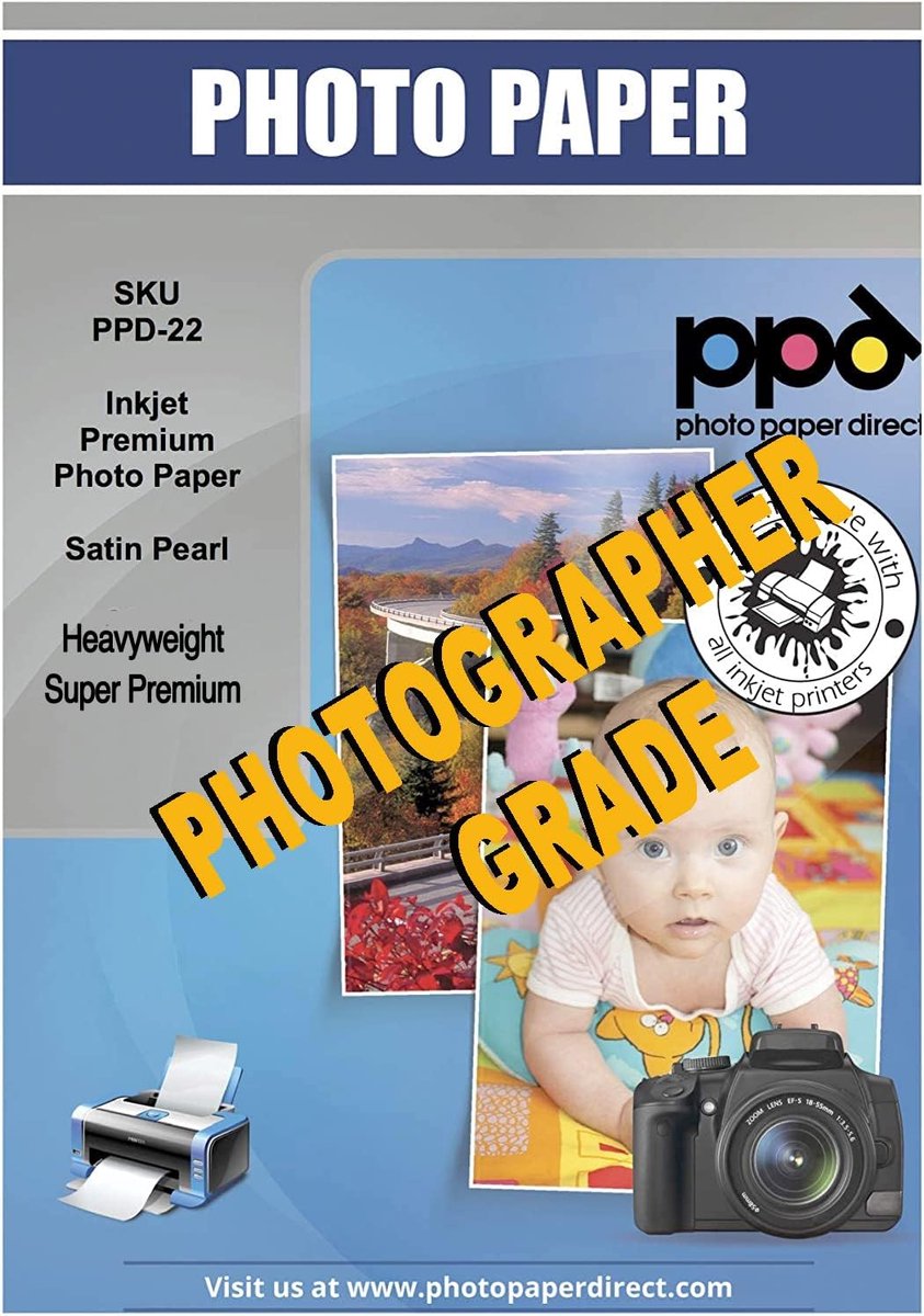 SnelShoppen - A3 Premium Inkjet Fotopapier 280g/m² Satin 20 Vellen - Professionele Kwaliteit, Direct Droog, Waterdicht, Perfect voor Foto's, Portrette