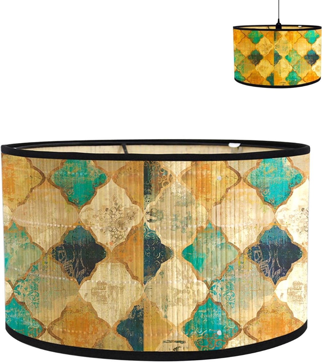 KIRA® Lampenkap voor Staande Lamp - FittingsStaande Lamp - Lampenkap - Ruitjespatroon - ‎30cm x 30cm x 20cm