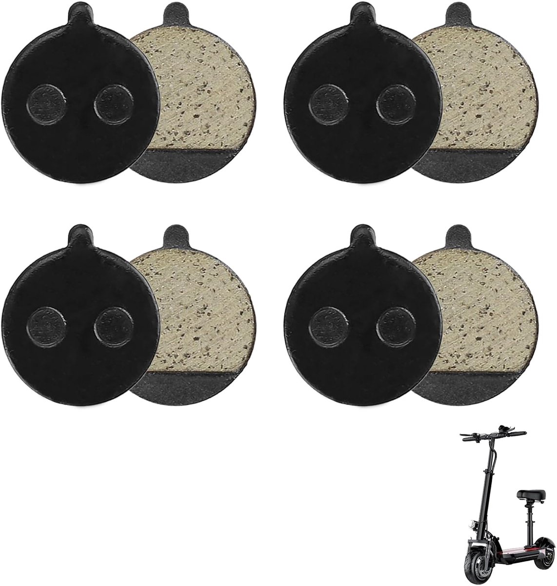 SnelShoppen - 4 Pairs Elektrische Scooter Remblokjes Semi-Metaal Voor Disc Remmen - Hoge Kwaliteit Vervangende Rempads - Compatibel met Diverse Elektr