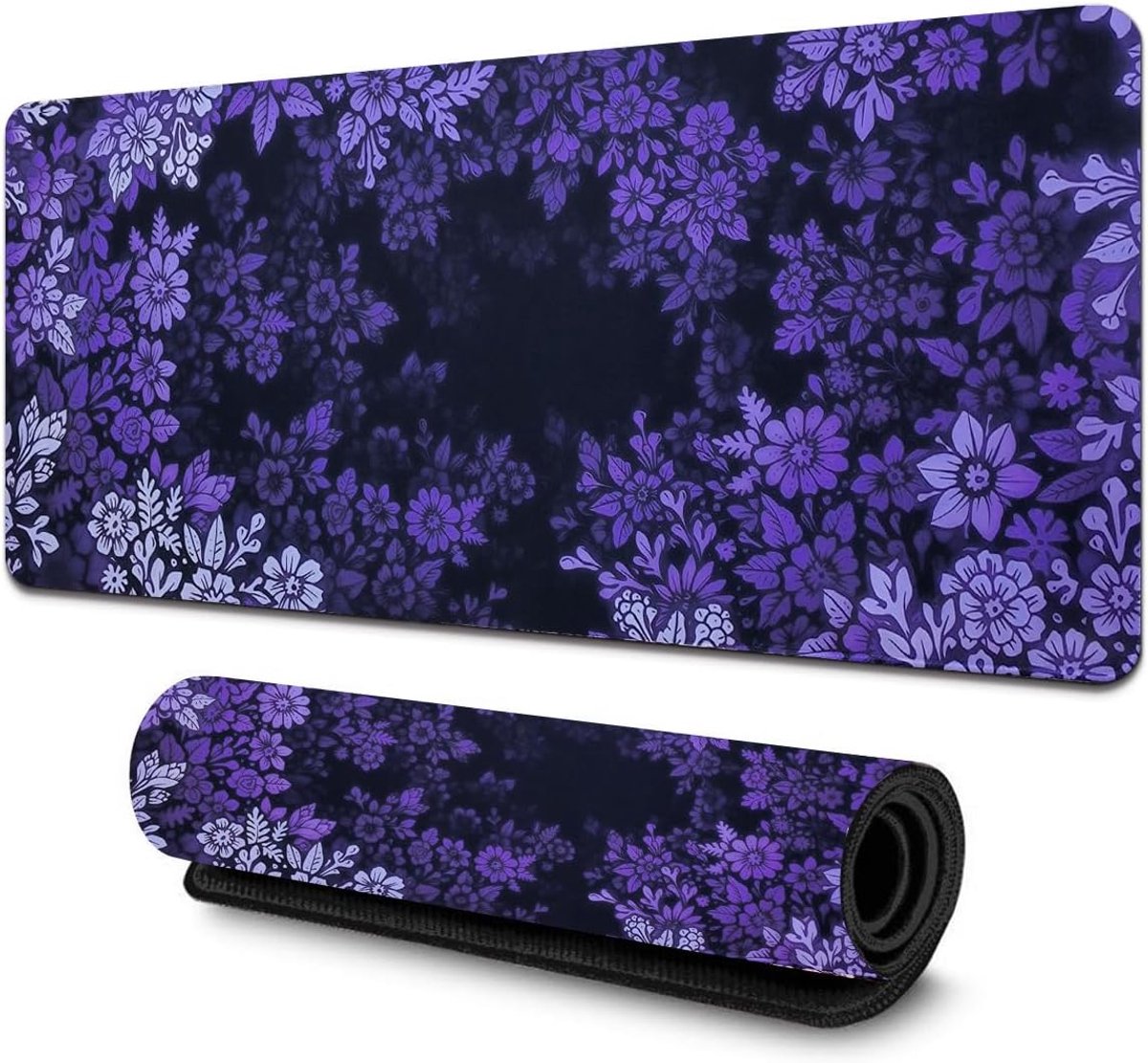 SnelShoppen - Grote Gaming Muismat 800 x 300 mm - Antislip Toetsenbordmat - Rubber Basis - Paars - Voor Bureau, Laptop, Thuis, Kantoor