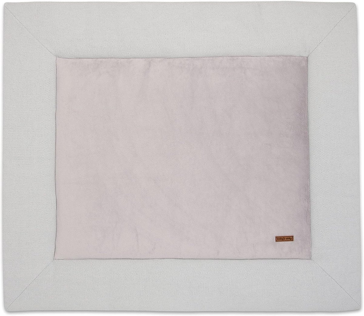 SnelShoppen - Gebreid Boxkleed Classic - Extra Dikke Speelkleed - Tweezijdig Te Gebruiken - Zilvergrijs - 75x95 cm - Ideaal Voor Park, Speelruimte, Ki