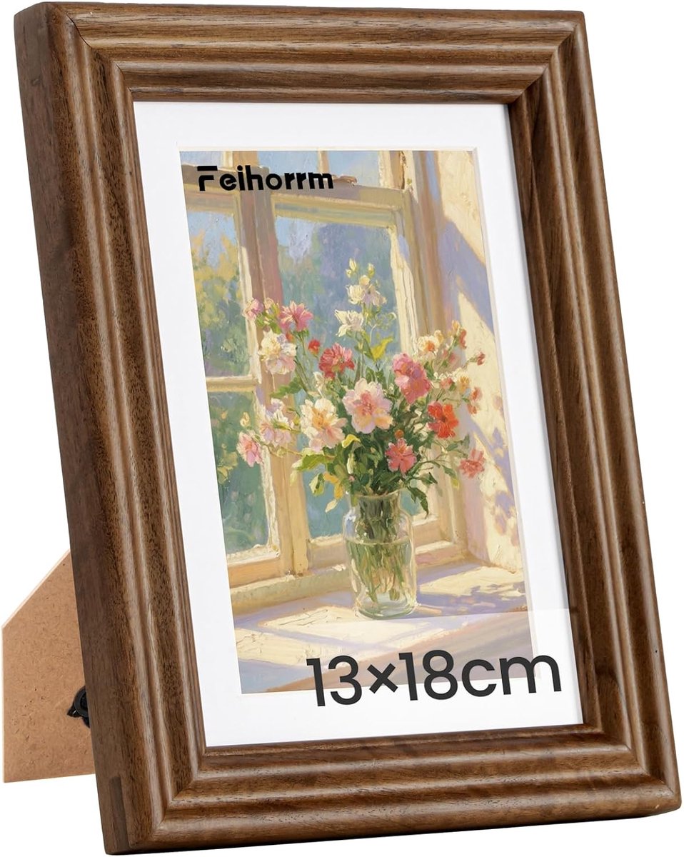 Massief Houten Fotolijst Walnoot - 13x18 cm