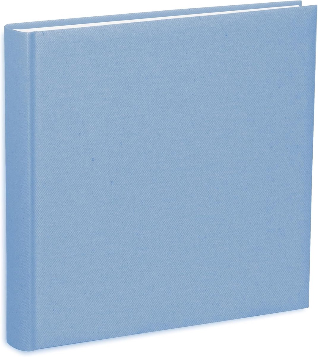 SnelShoppen - Photo Album 31 x 31 cm - Lichtblauwe Katoenen Kaft - 80 Bladzijden met Tissue Papier - Perfect voor Herinneringen, Feesten en Kinderen