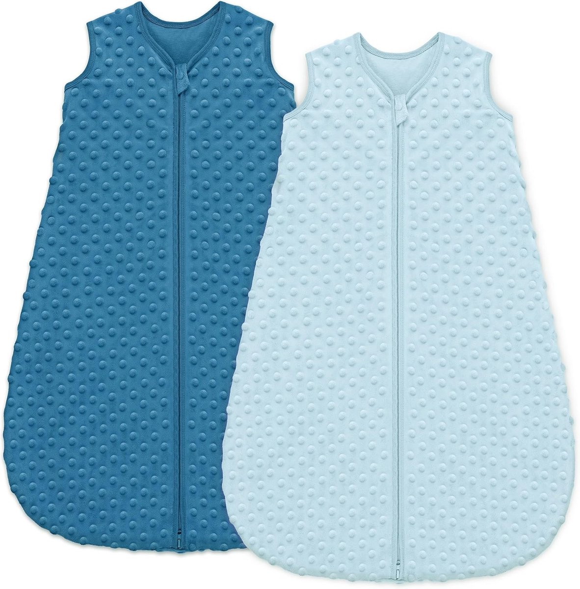SnelShoppen - Set van 2 Baby Winter Slaapzakken 1.5 Tog voor 12-18 Maanden, 84 cm, Sky Blue, Veilig en Comfortabel voor Jongens en Meisjes, Ideaal voo