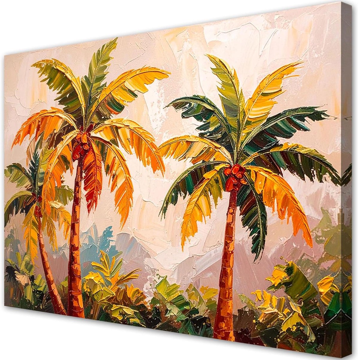 Canvas Schilderij - Muurdecoratie - Woonkamer Aankleden - Levendig Printmotief - 60x40 cm - Natuur