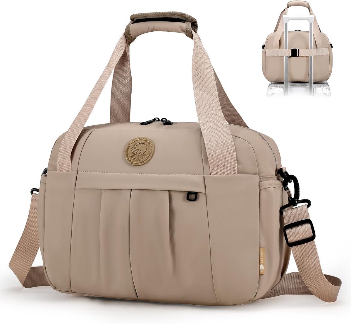SnelShoppen - 40x30x15cm Handbagage Tas - Waterdichte Oxford Reisbag - Vouwbare Cabin Bag - 18L Draagtas voor Vrouwen - Ideaal voor Weekendjes Weg